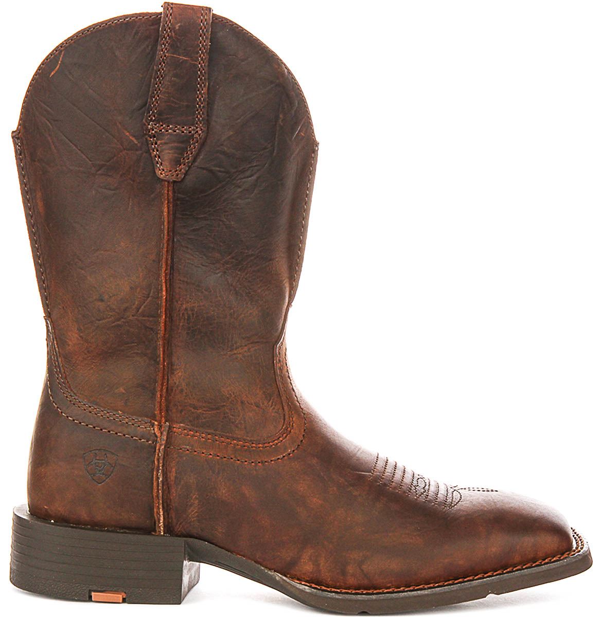 Ariat Sport Rambler Western Pull On Mens Boot In Brown UK 7 - 12
