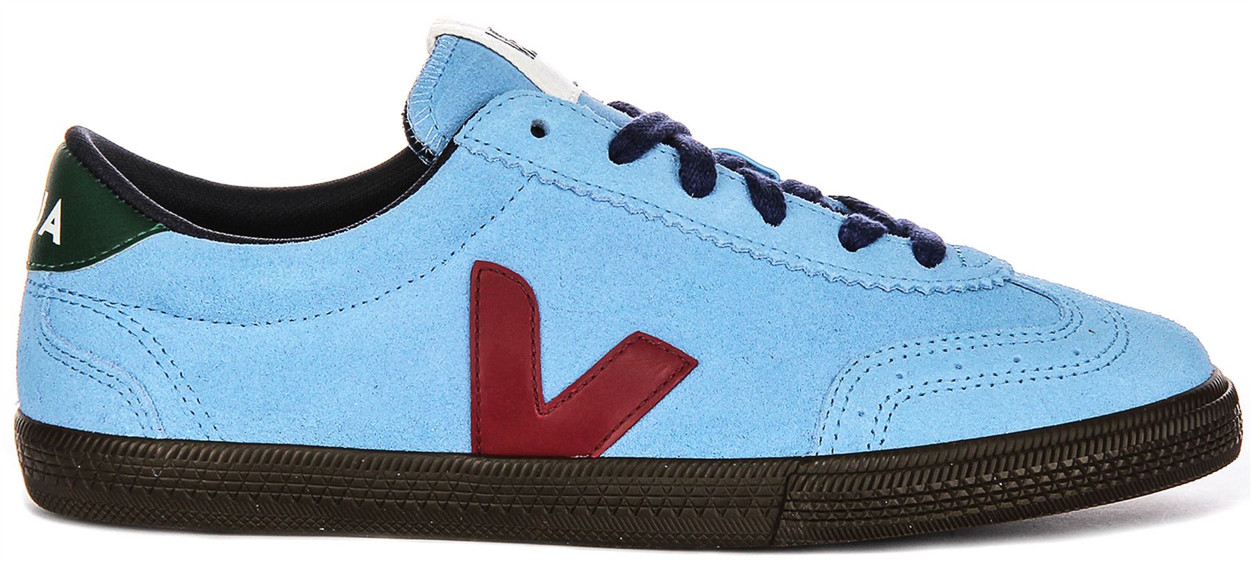 【送料&関税込】Veja Volley Sneakers In Viola Suede Veja Volley Suede Slim Brogue Effect Lace Up Womens Sneakers