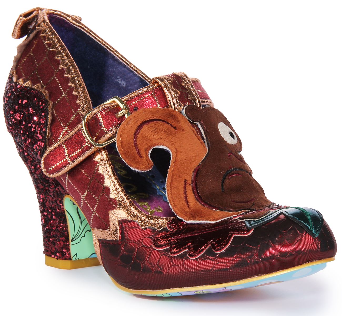 Irregular Choice Feeling Foxy Mid Heel Court Shoes Red Womens US