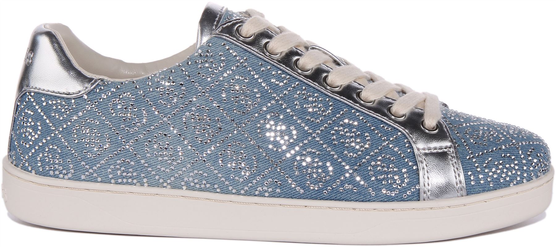 Guess Rosalía Fl7Rs2Den12 4G Zapatillas Estampadas Diamante Azul Mujer Reino Unido 3-8 - Imagen 9 de 13