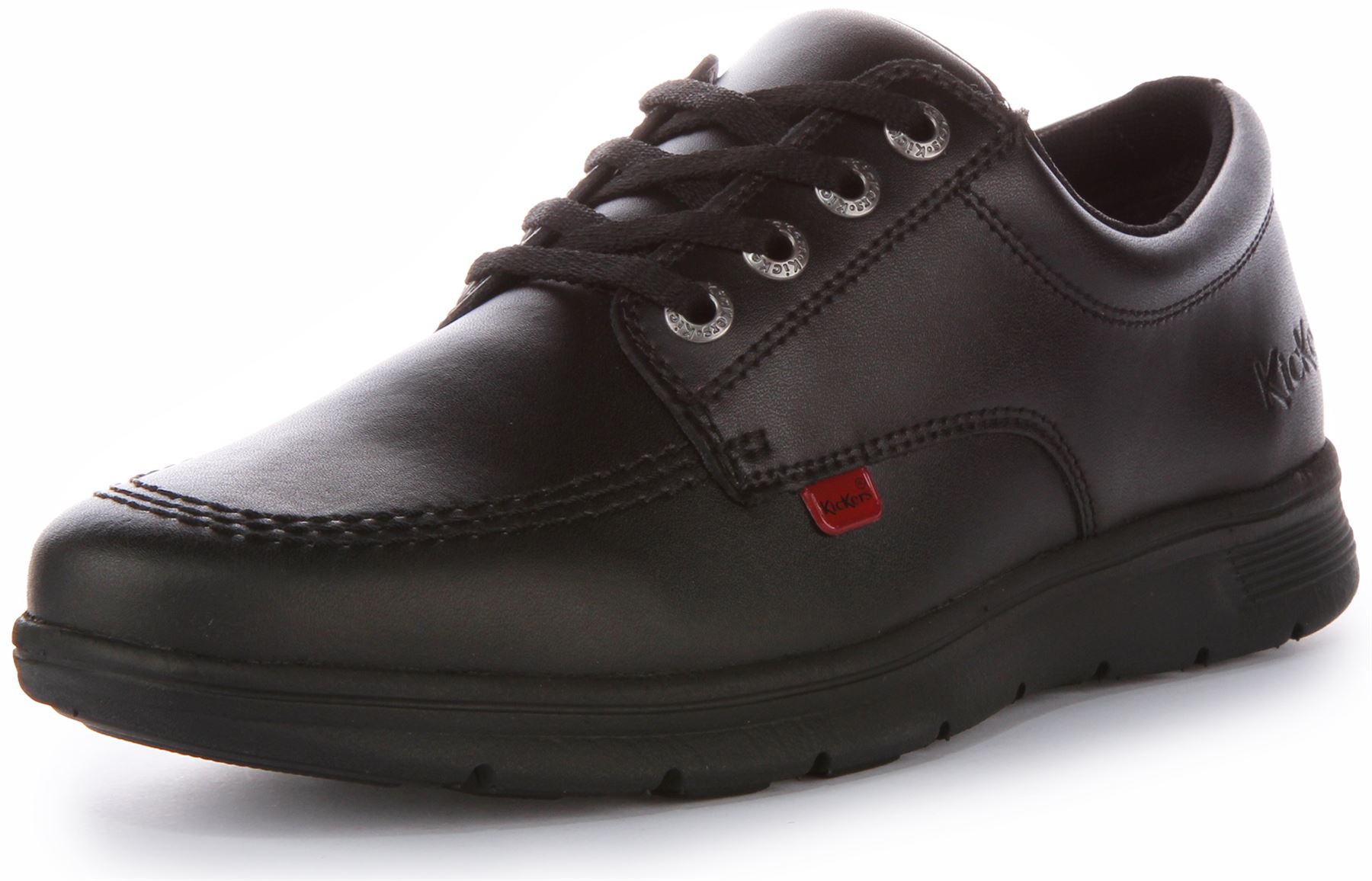 Kickers Kelland Lace Lo 4 Eye Lace Up Leather Shoe Black Juniour Size US 4 - 7 - Picture 7 of 7
