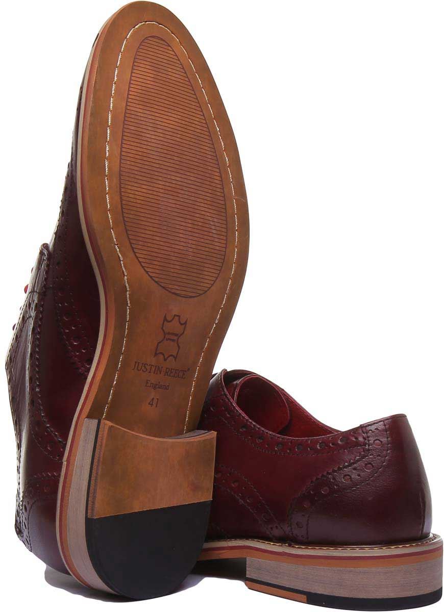 Justin Reece England Dover Wooden Derby Mens Formal Shoes In Black UK 6 - 14 - Picture 29 of 31