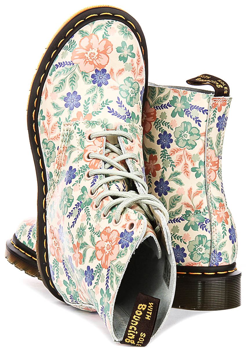DR MARTENS 1460 Pascal Virginia 8 Ojo Verdugón Mujer Botas IN Verde Salvia GB 3 - Imagen 23 de 49