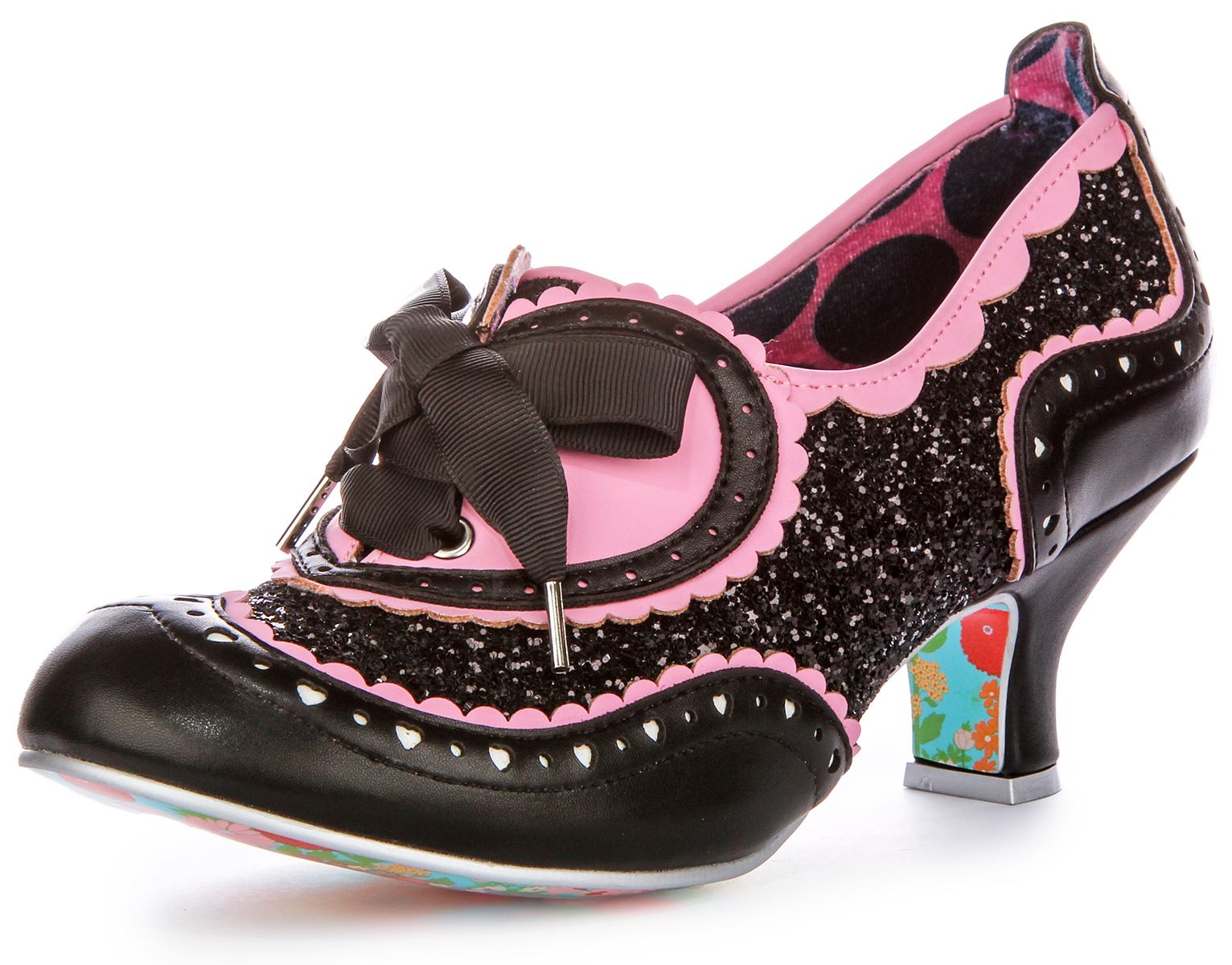 Irregular Choice Jazz Cat Lazo Encaje Dorado Brillo Medio Oro Rosa Para Mujer Reino Unido 3-8 - Imagen 7 de 13