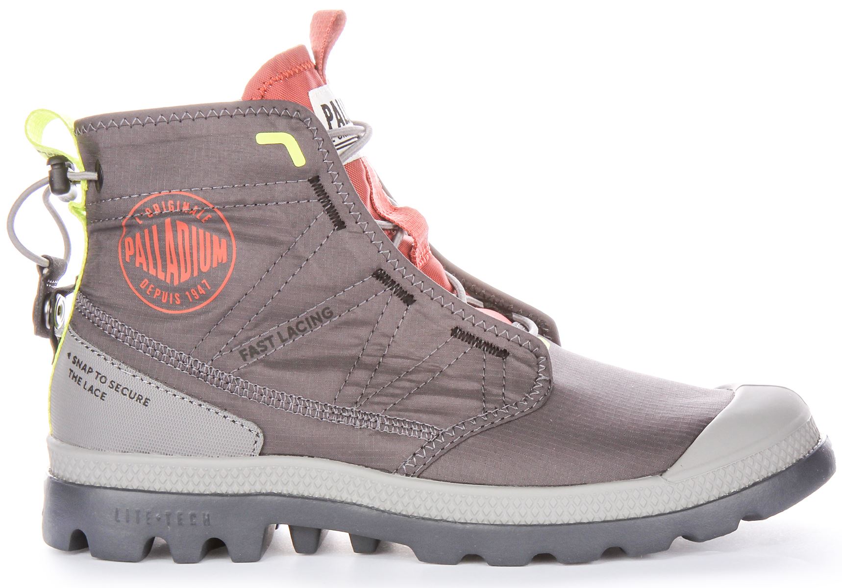 PALLADIUM Pampa Reise Lite Rs Ripstop Schnell Schnürung Stiefel Dunkelgrau UK 4 - Bild 13 von 19