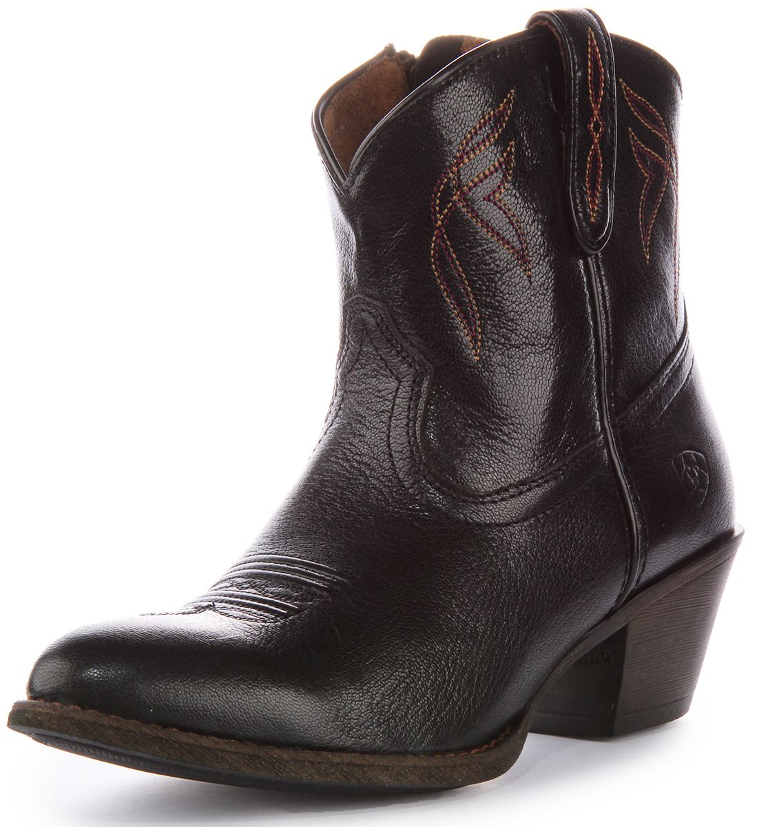 Ariat Darlin Western in schwarz vollkörniger kurzer Cowboy-Damenstiefel UK 3 - 8 - Bild 7 von 13