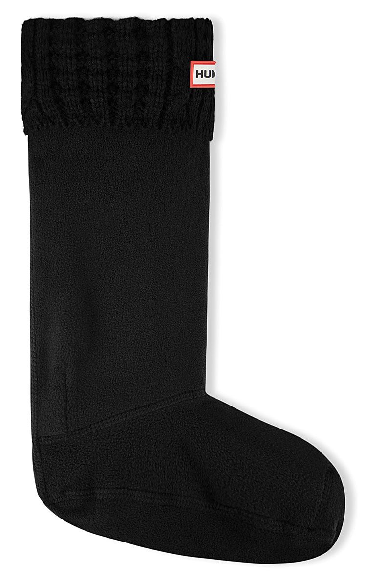 Hunter Fleece Short Boot Sock White