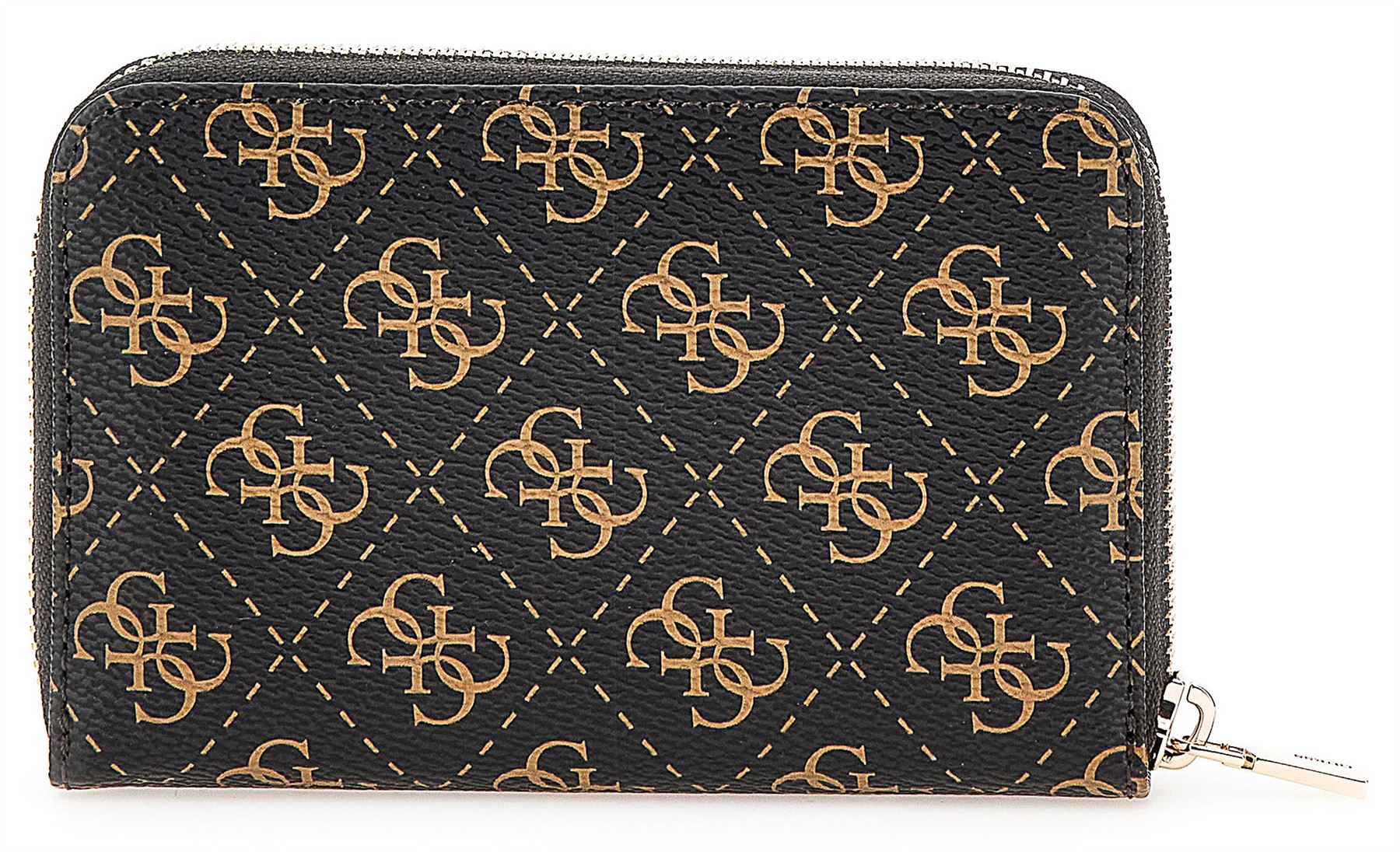 Guess Laurel Medium Zip Around Purse Womens Wallet In Brown 14 x 9 x 3 CM - Picture 4 of 4