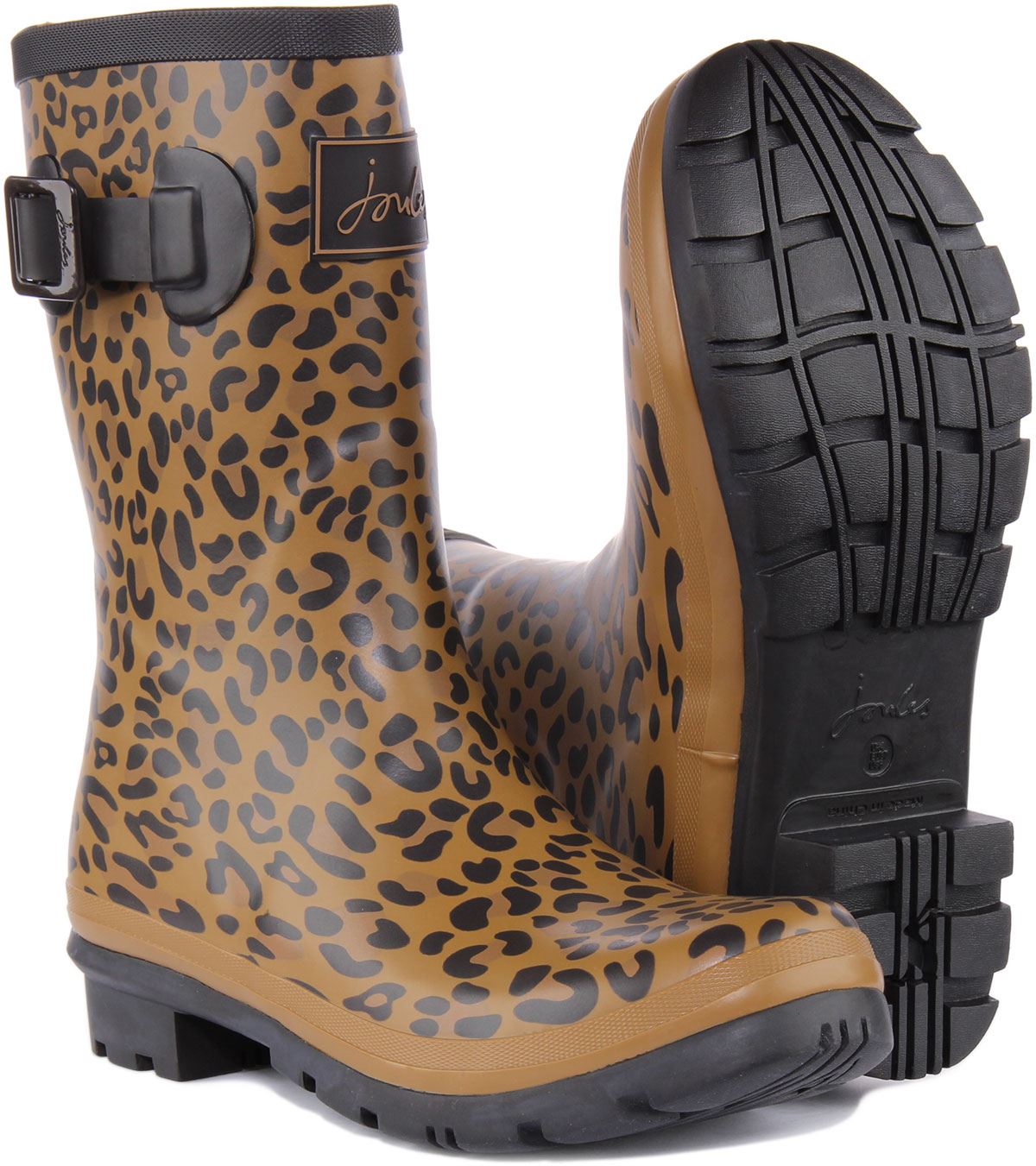 Tan Leopard Stripe Joules Wellies Joules Women's Welly Print