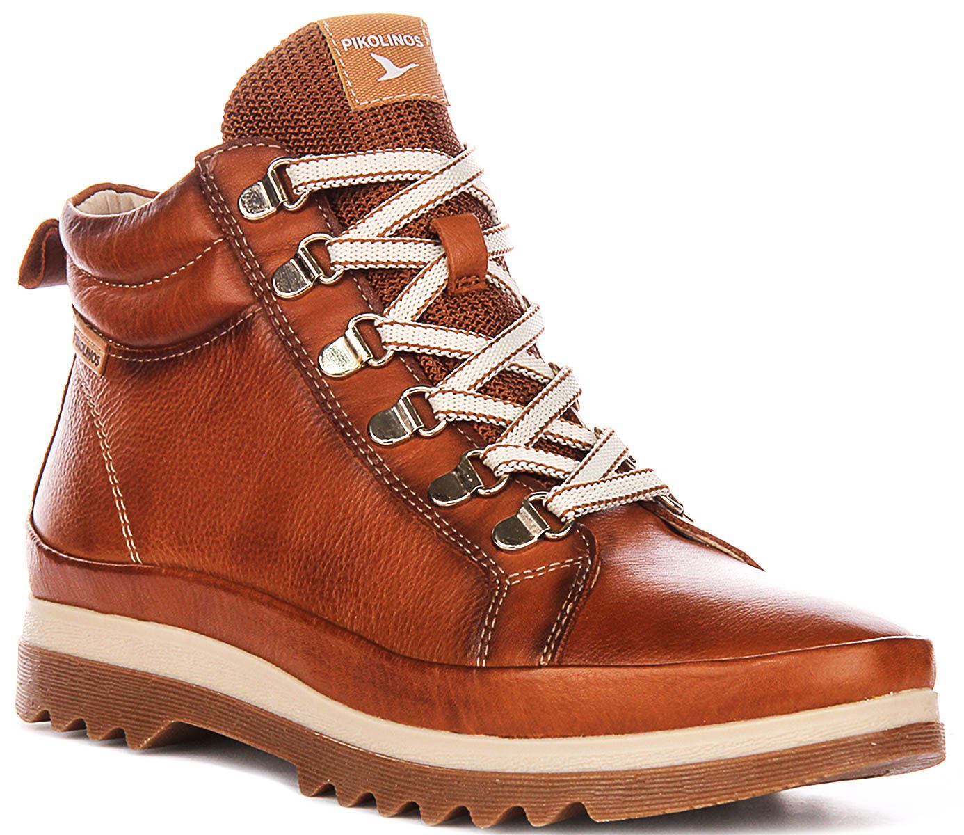 Pikolinos Vigo Anti Slip Comfort Leather Ankle Womens Boots In