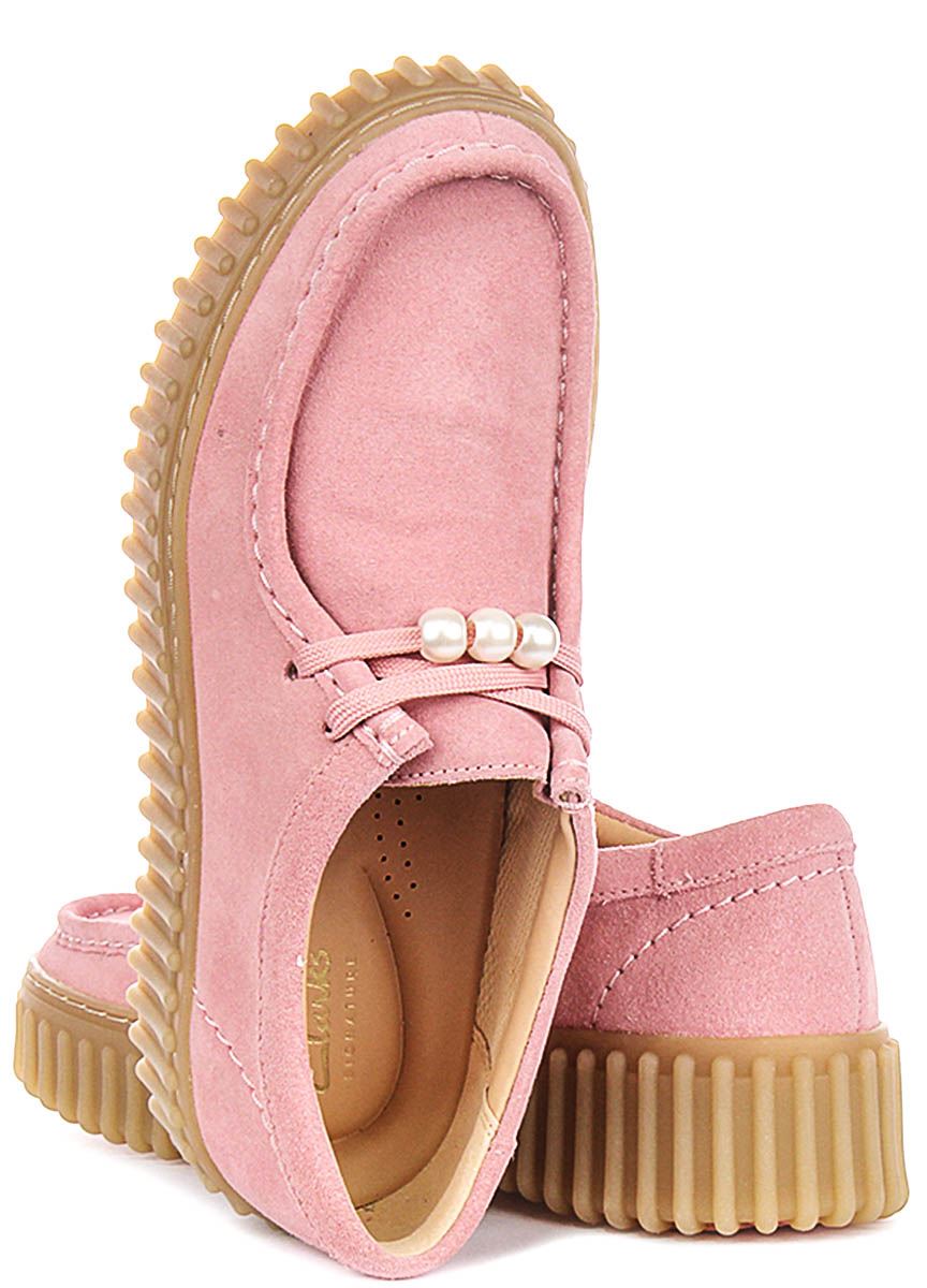 Clarks Torhill Bee Chunky Suede Lace Up Moccasin Womens Shoe In Olive US 6 - 11 - Picture 17 of 19