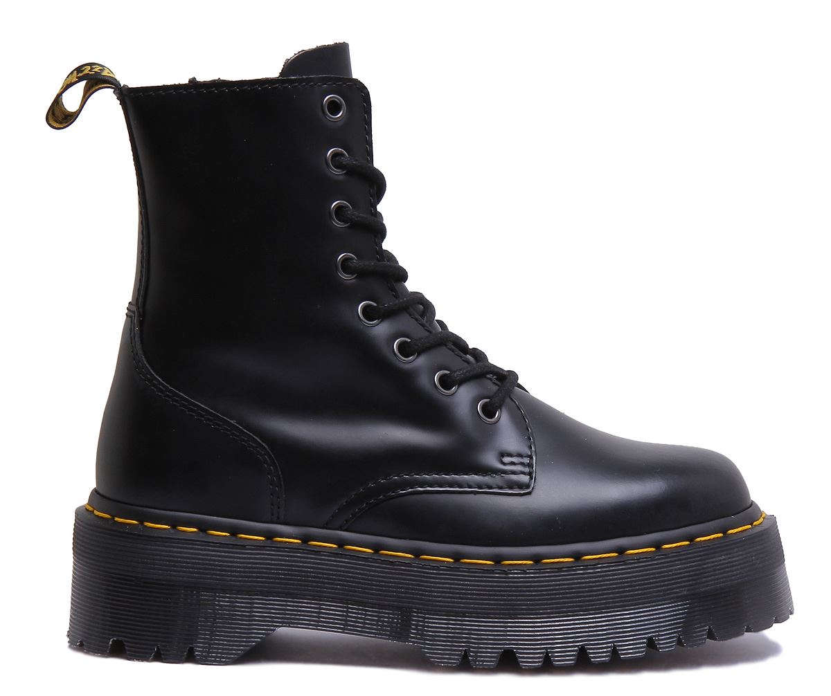 Dr Martens Jadon Dm Polish 8 Eye Womens Boots In Black US 5- 12 | eBay