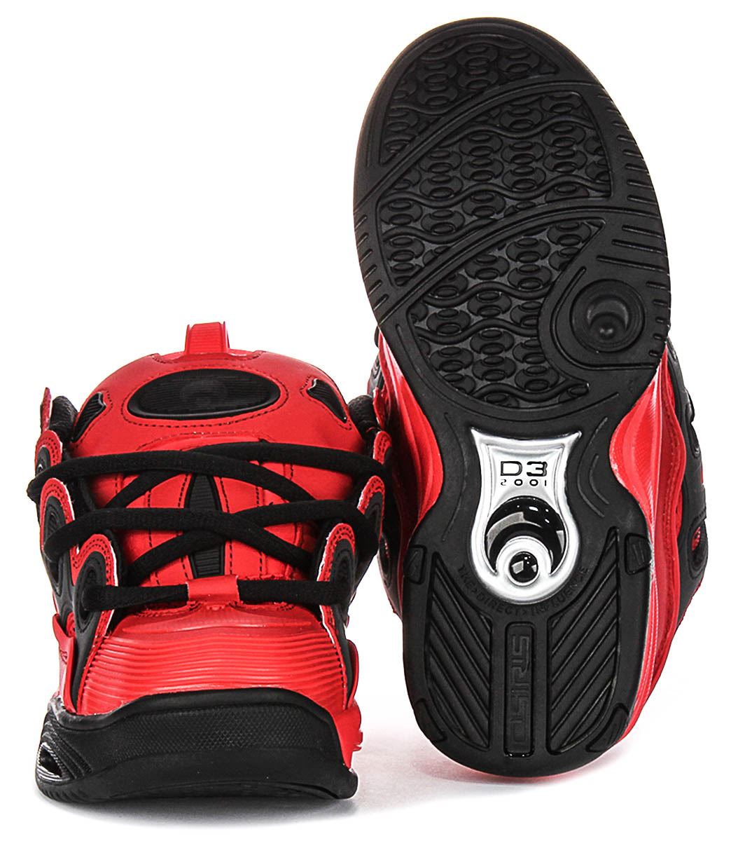 Osiris D3 2001 Suela Gruesa Con Cordones Patín Mujer Entrenador en Rojo Negro Reino Unido 3-12 - Imagen 24 de 25