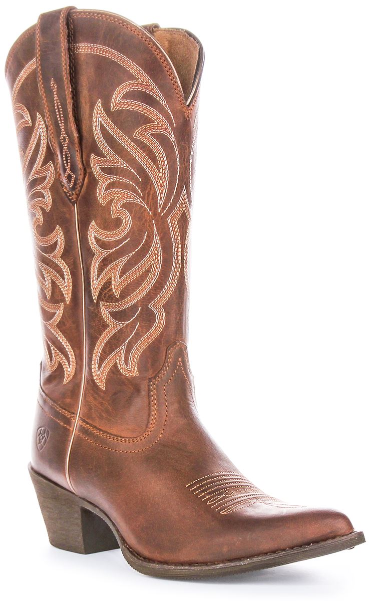 Ariat Heritage J Toe Duratread Pull Tab Western Womens Boot In Brown UK 3 - 9 - Picture 8 of 19