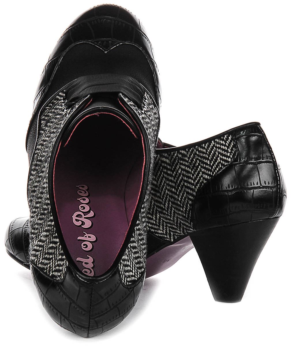 Irregular Choice Tippy Tap Moc Croc Womens Heel Shoe Black US 6 - 11 - Picture 10 of 18