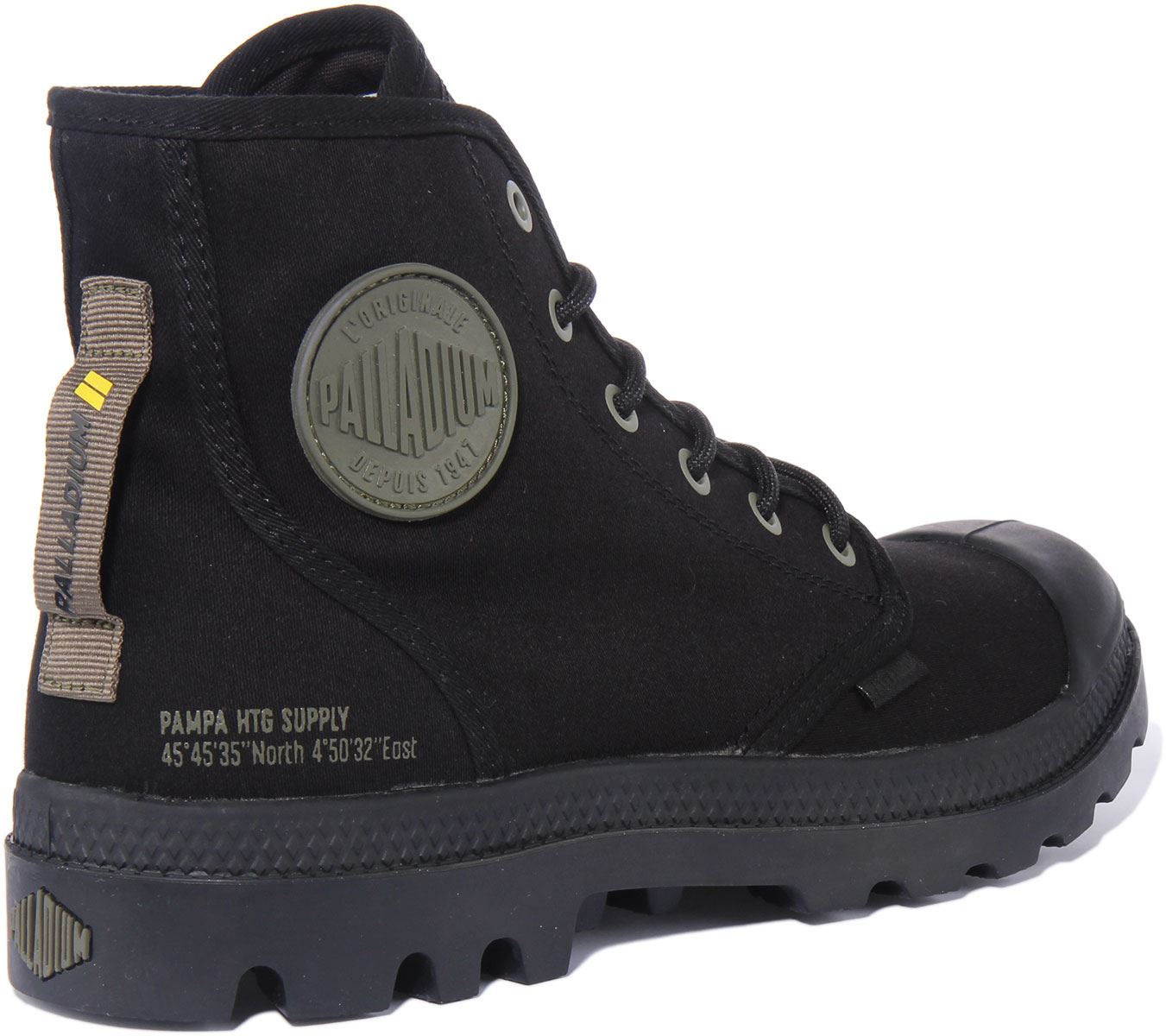 Palladium Boots Mens 10.5 Black Pampa Hi Canvas Combat Lace Up Casual Palladium Black Boots for Men for Sale | Shop New & Used  main image 3