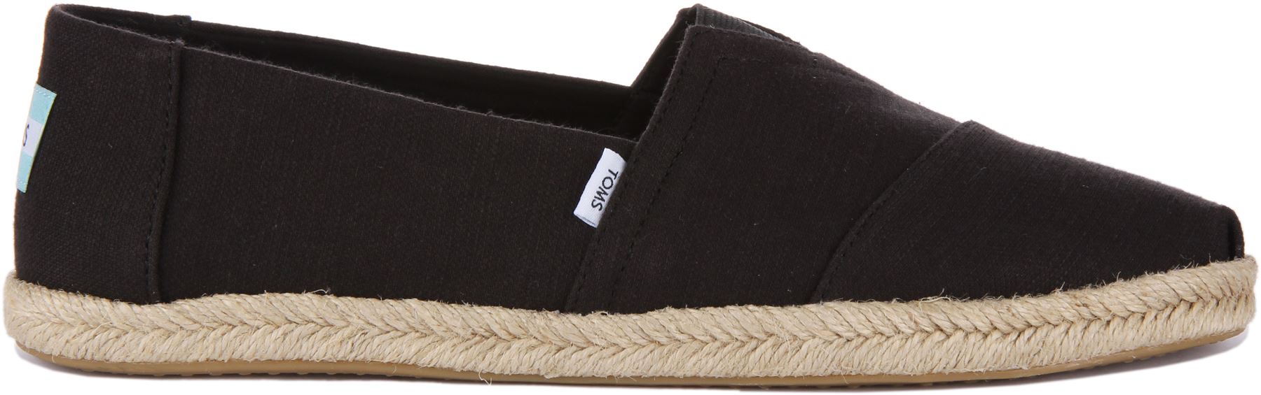 Toms Alpargata Rope Elasticated Gore Espardrilles Black Mens 