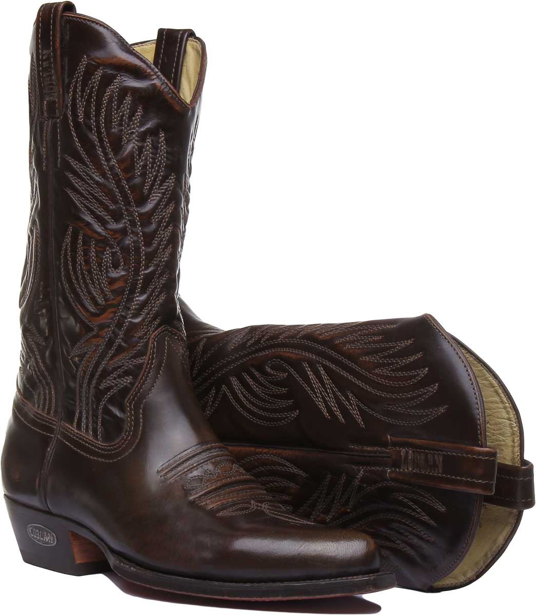 Loblan 194C Long Cowboy Boot In Black Shiny Size UK 36- 46 - Picture 28 of 29