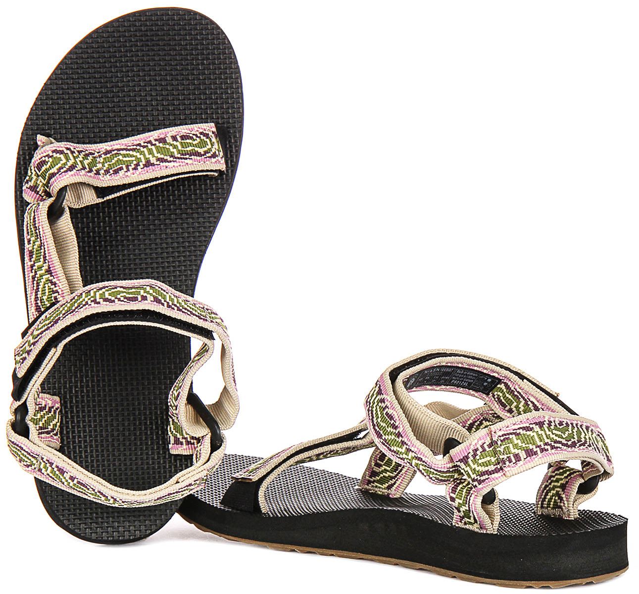 Teva Original Universal Back Strap Vegan Womens Sandals Black Multi US 6 - 9 - Picture 17 of 25