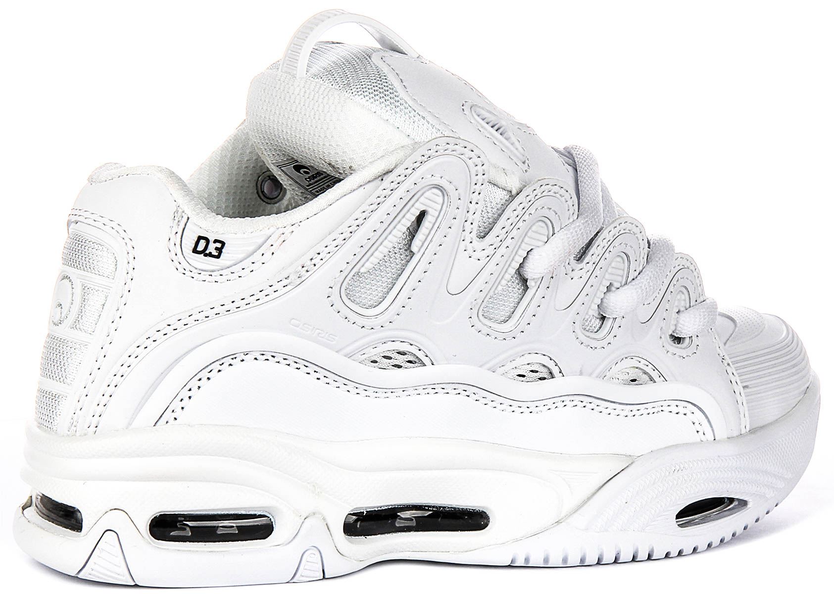 Osiris D3 2001 Chunky Sole Lace Up Shoe Womens Sneakers In White
