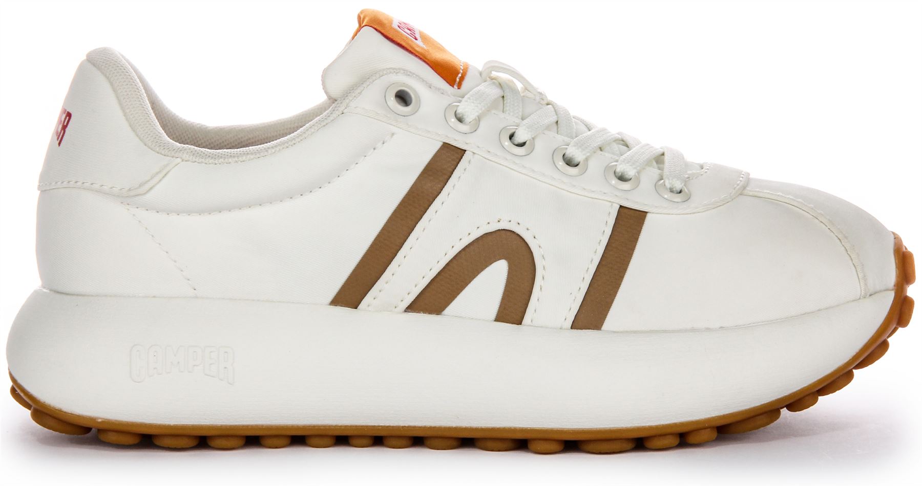 スニーカー CAMPER Woman Sneakers White K201821-003 PELOTAS ATHENS 0 Camper - PELOTAS ATHENS WHITE BROWN Sneakers on labotte