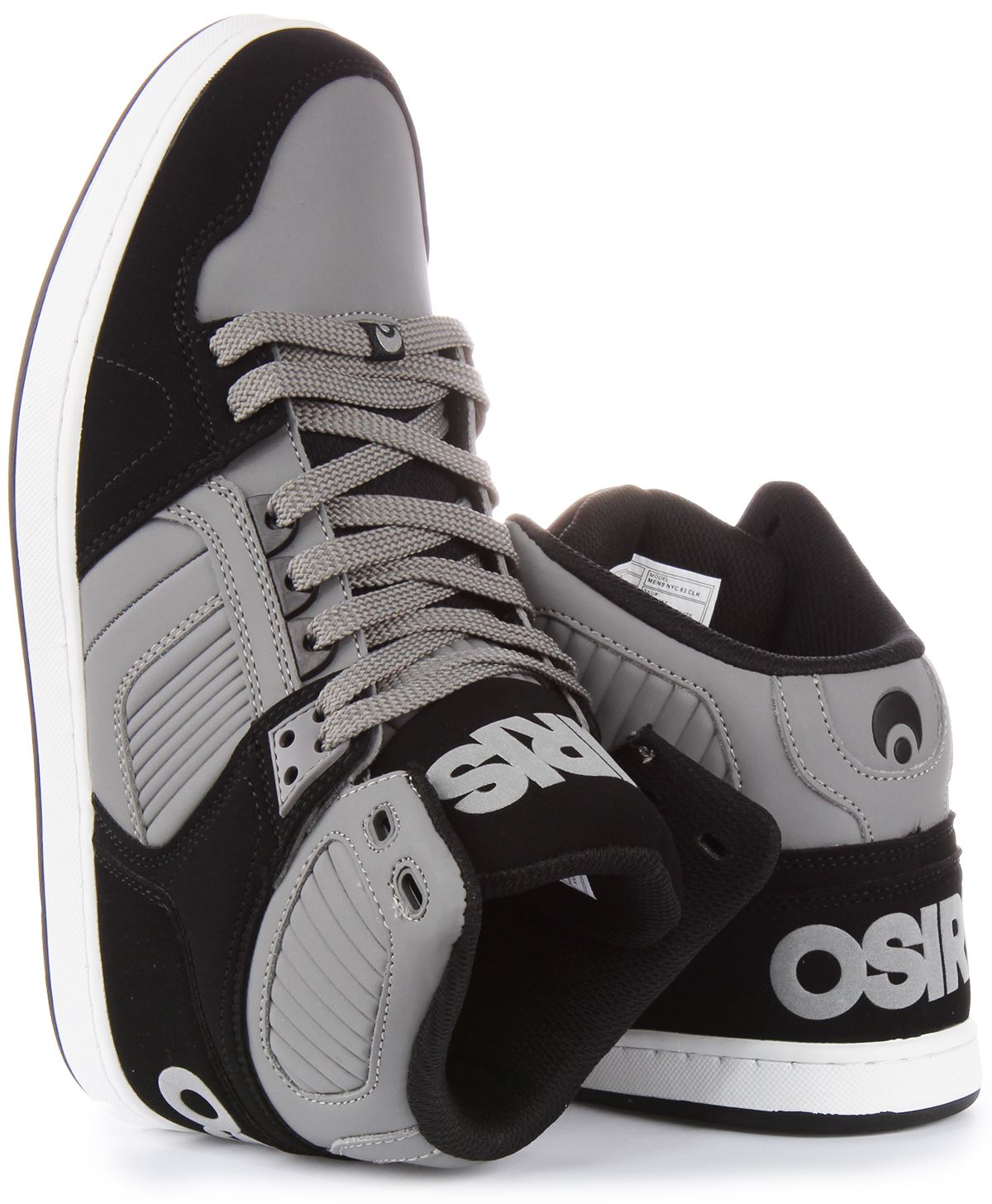 osyaredaisukiページ Osiris NYC 83 CLK Supported Heel Mid Top Mens Sneaker Grey Black