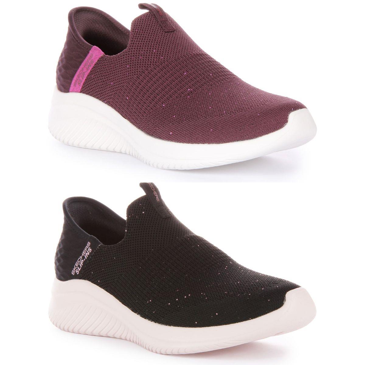 シュウ LEXA Skechers Ultra Flex 3.0 Shiny Slip In Mesh Running Shoe Wine