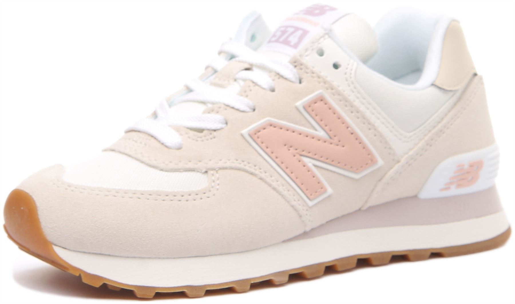 New Balance WL 574NR2 Womens Lace up Chunky Trainer In Cream Size UK 3 - 8  | eBay