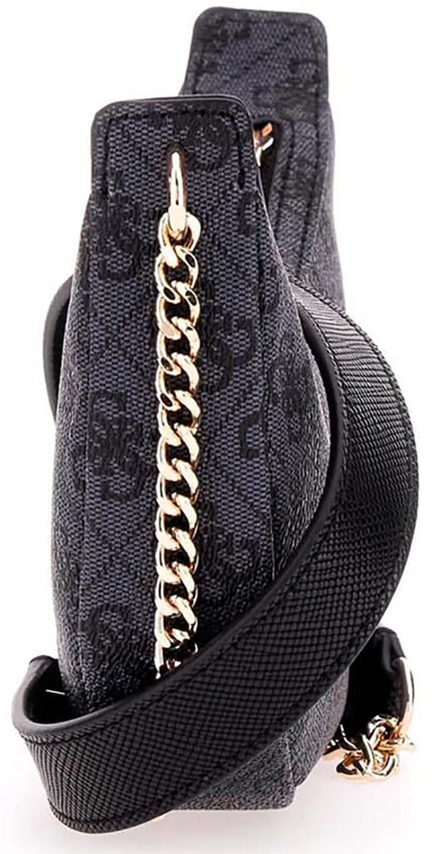 Guess Eco Craig Mini Crossbody 4G Logo Bag In Coal - Picture 6 of 6