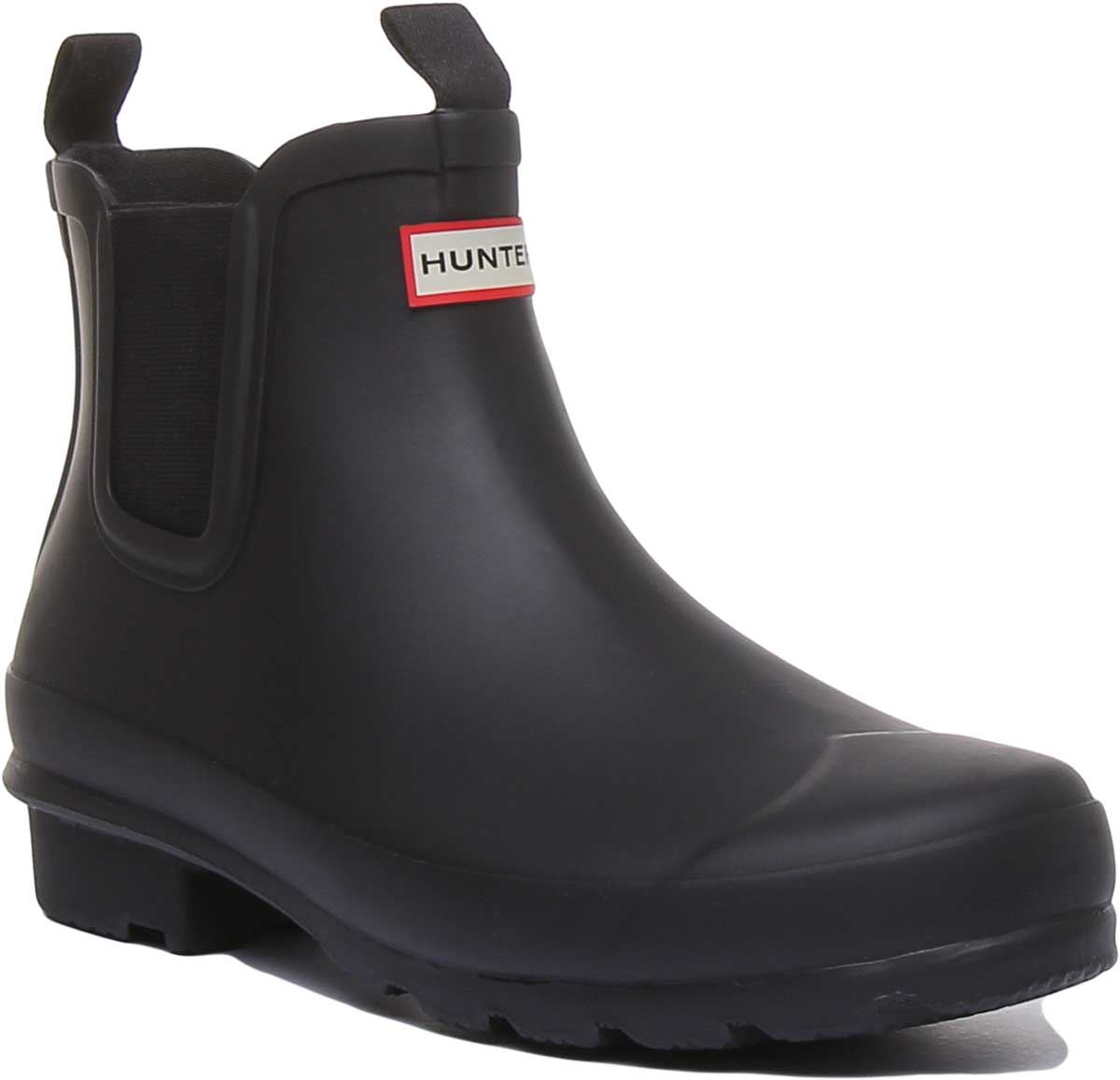Hunter Original Chelsea Junior Welly Chelsea Unisex Boots In Black Size UK 1- 13 - Picture 7 of 12