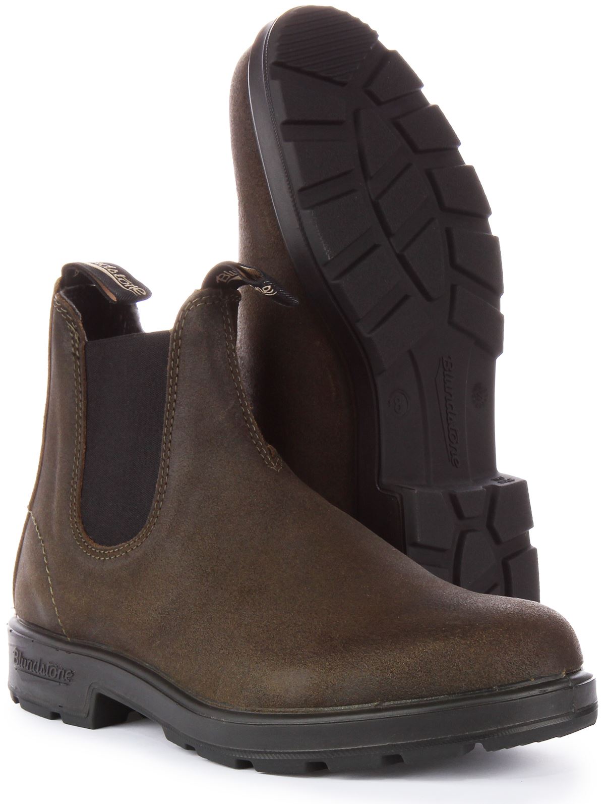 Blundstone 1615 Heritage Waxed Suede Water Repellence Boot Olive UK 3 - 8