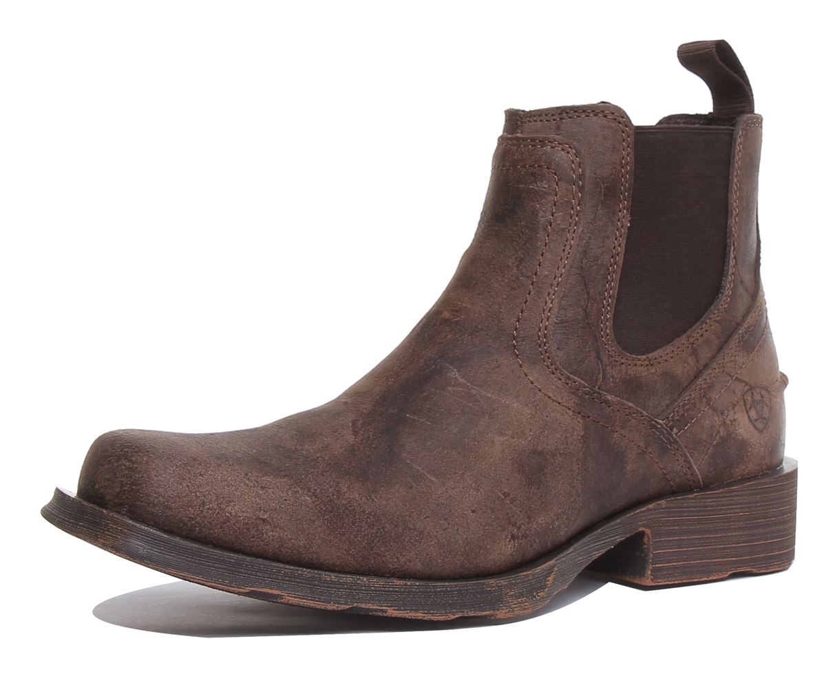 Ariat Mid Town Ramblr Mens Distress Look Chelsea Boots In Stone UK 6 - 12 - Picture 66 of 84