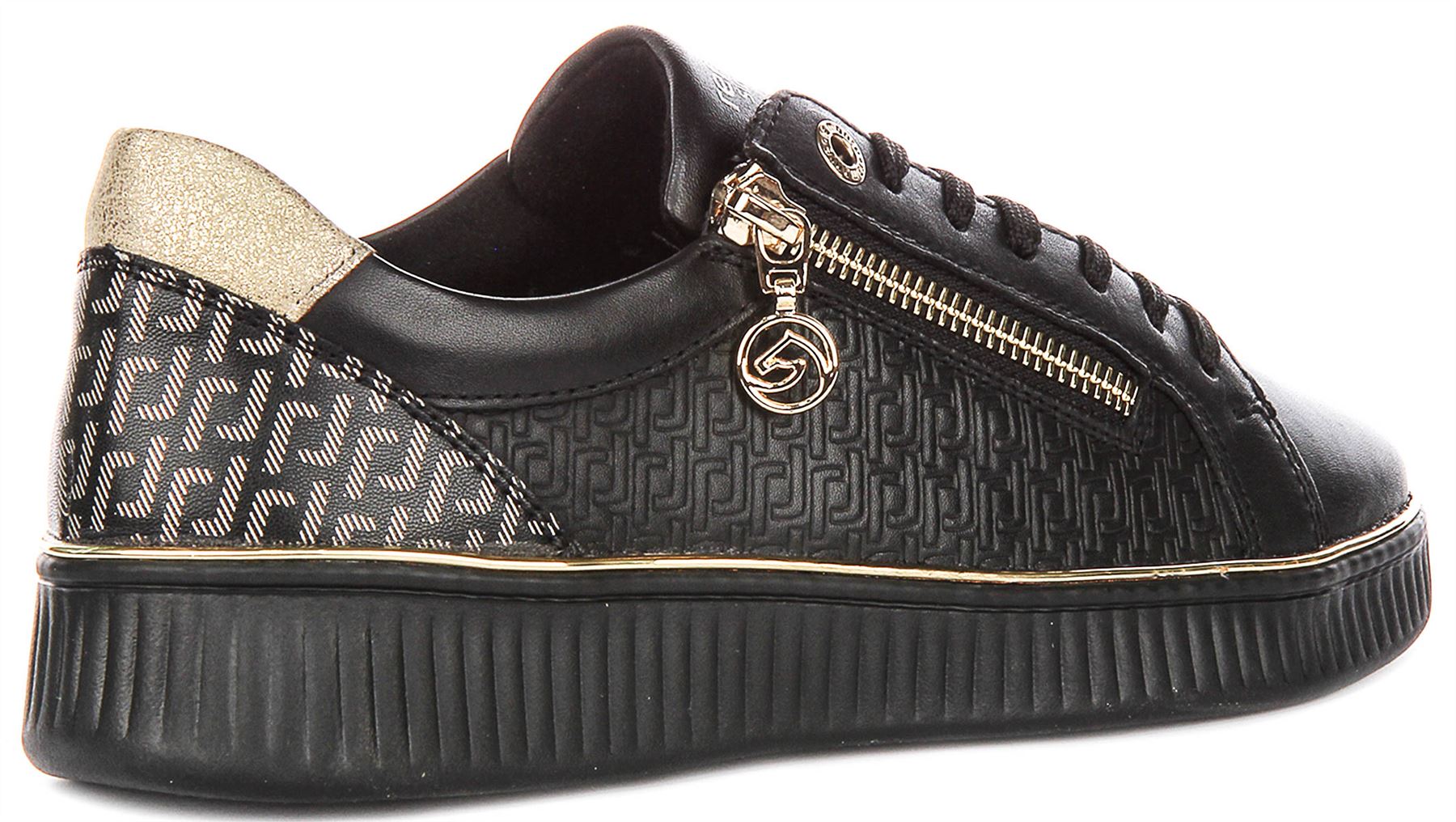 Remonte D2E00-03 Soft Zipper Lace Up Womens Trainer Black UK 3 - 8
