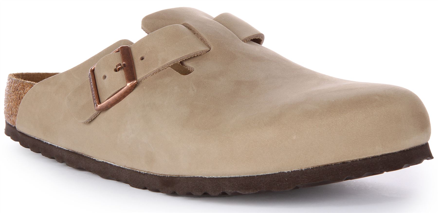 BIRKENSTOCK Boston BS Hebilla Nat Corcho Zuecos Unisex Sandalia Tabaco GB 3-7 - Imagen 7 de 12