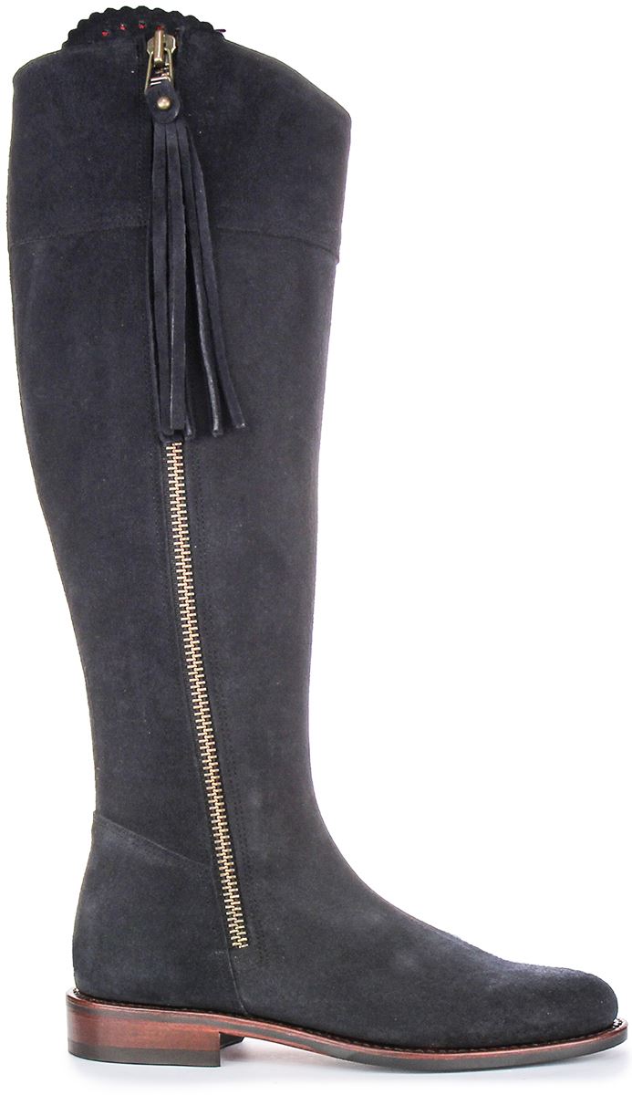 Justinreess England Valentina Sporty Tall Tassel Womens Boot Navy US 5 - 11 - Picture 21 of 37