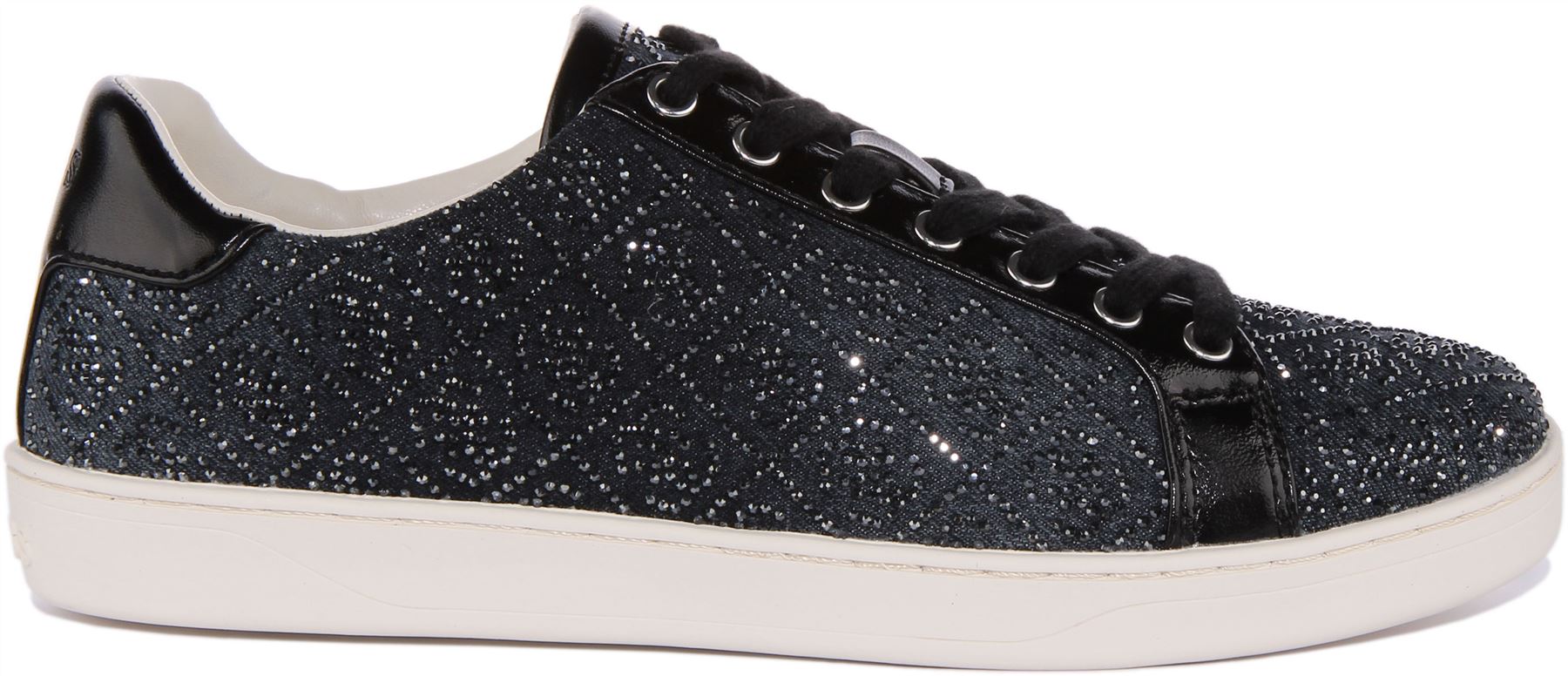 Guess Rosalía Fl7Rs2Den12 4G Zapatillas Estampadas Diamante Azul Mujer Reino Unido 3-8 - Imagen 3 de 13