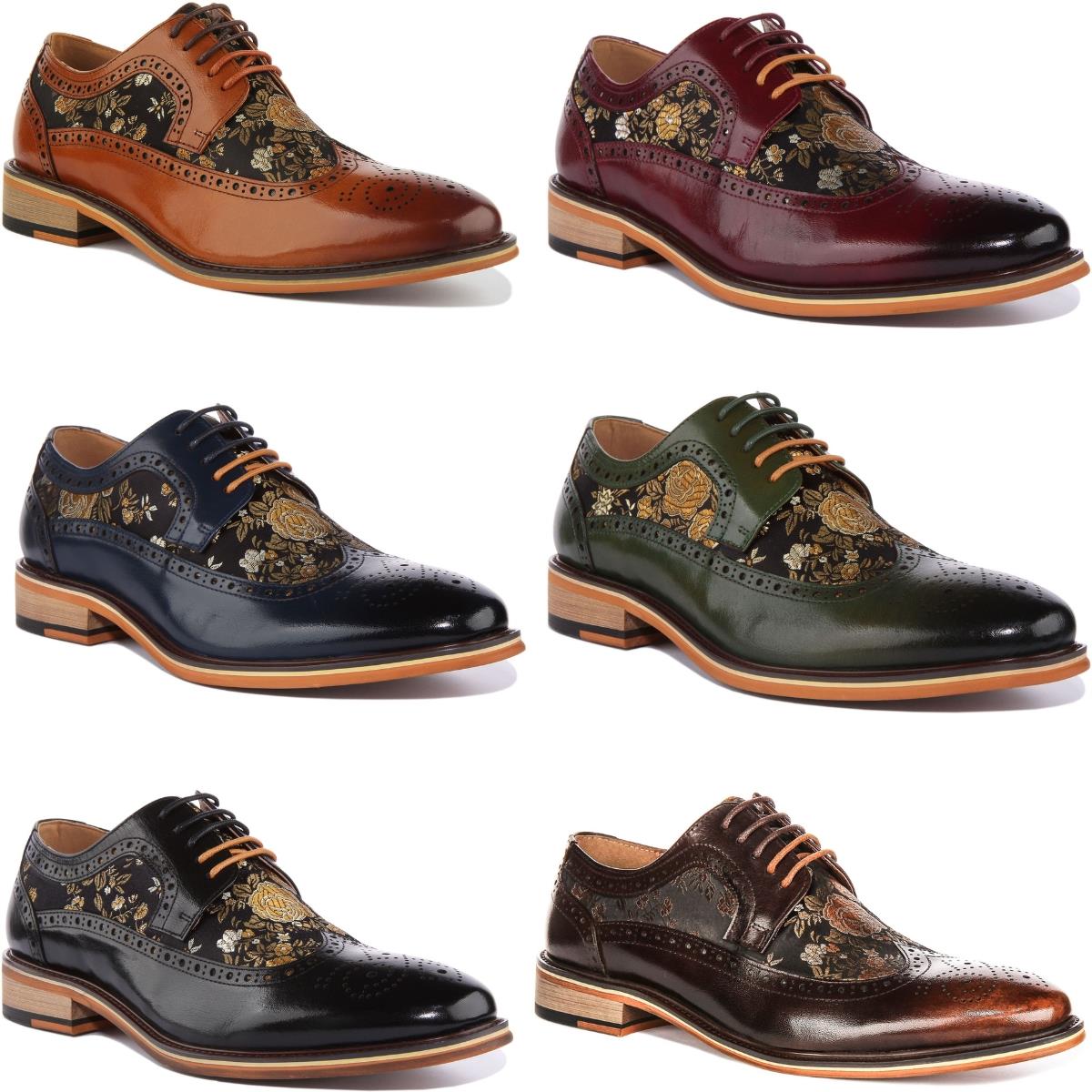 Justin Reess England Ross Brogue Dress Mens Shoes In Green US 7 - 15 | eBay