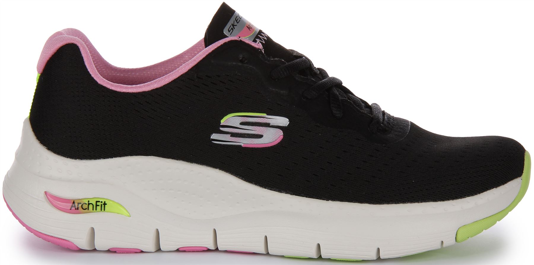 Skechers Arch Fit Infinity Cool Comfort Shoe Black Pink