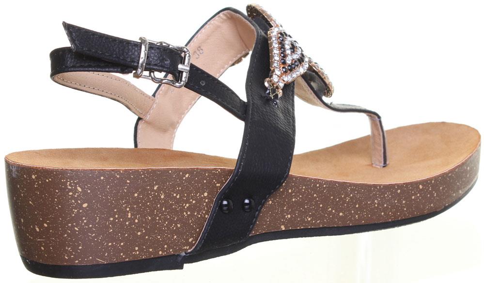 Livia Damen-Sandale flache Schlinge hinten Fußbett in schwarz Größe UK 3 - 8 - Bild 5 von 14