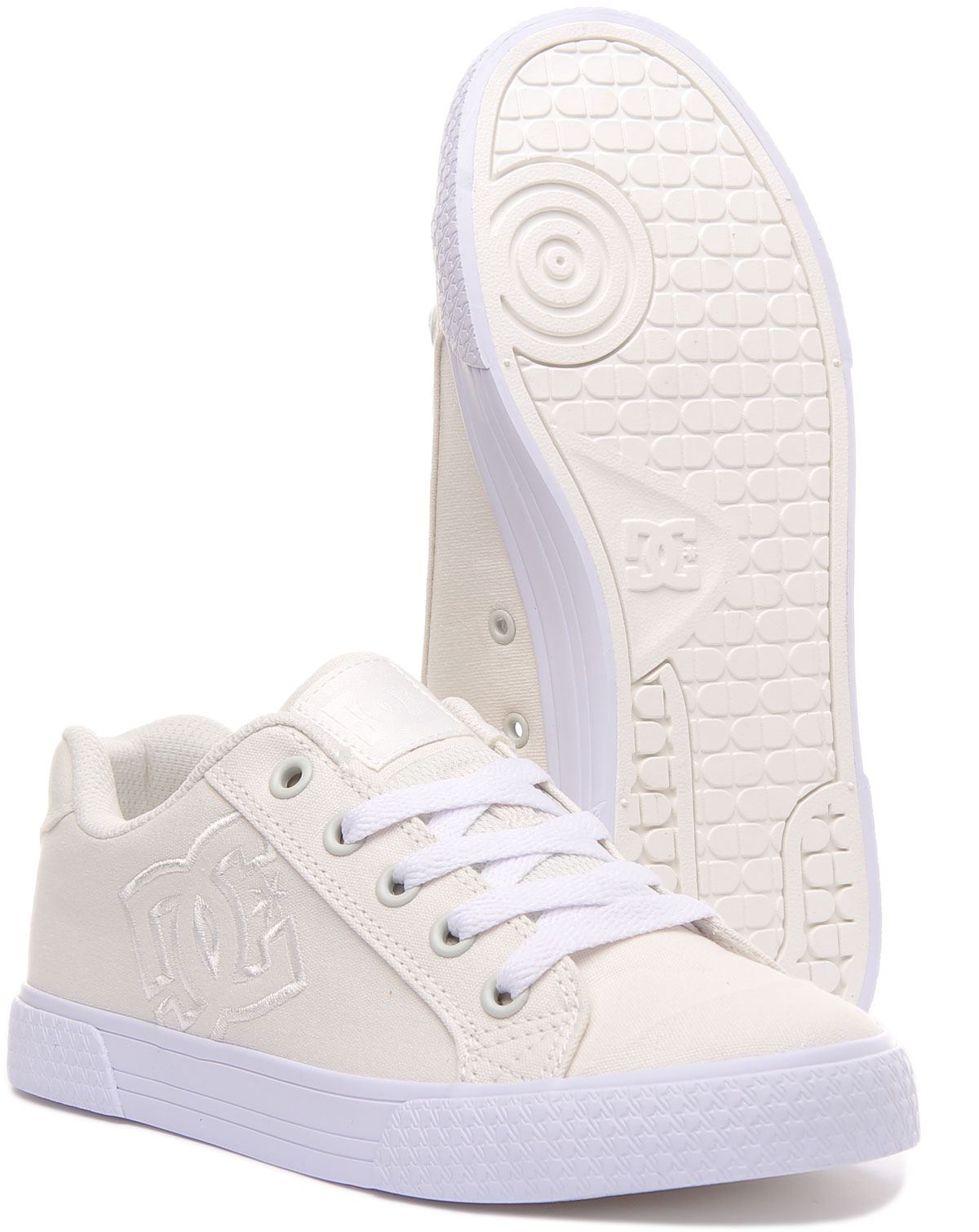 Dc Shoes Womens Chelsea Lace up Canvas Trainer In Tan Size UK 3 7 eBay