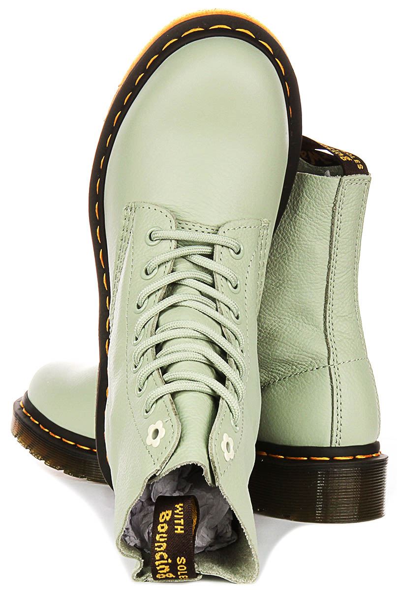 DR MARTENS 1460 Pascal Virginia 8 Ojo Verdugón Mujer Botas IN Verde Salvia GB 3 - Imagen 47 de 49