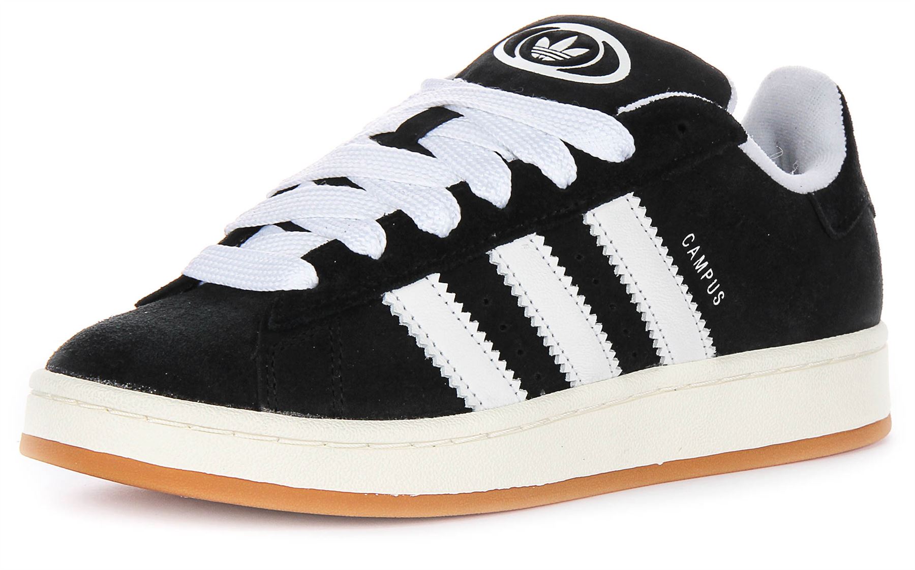 Adidas Campus Lace Up Stripes Suede Womens Sneakers Black White US 5 - 11 |  eBay