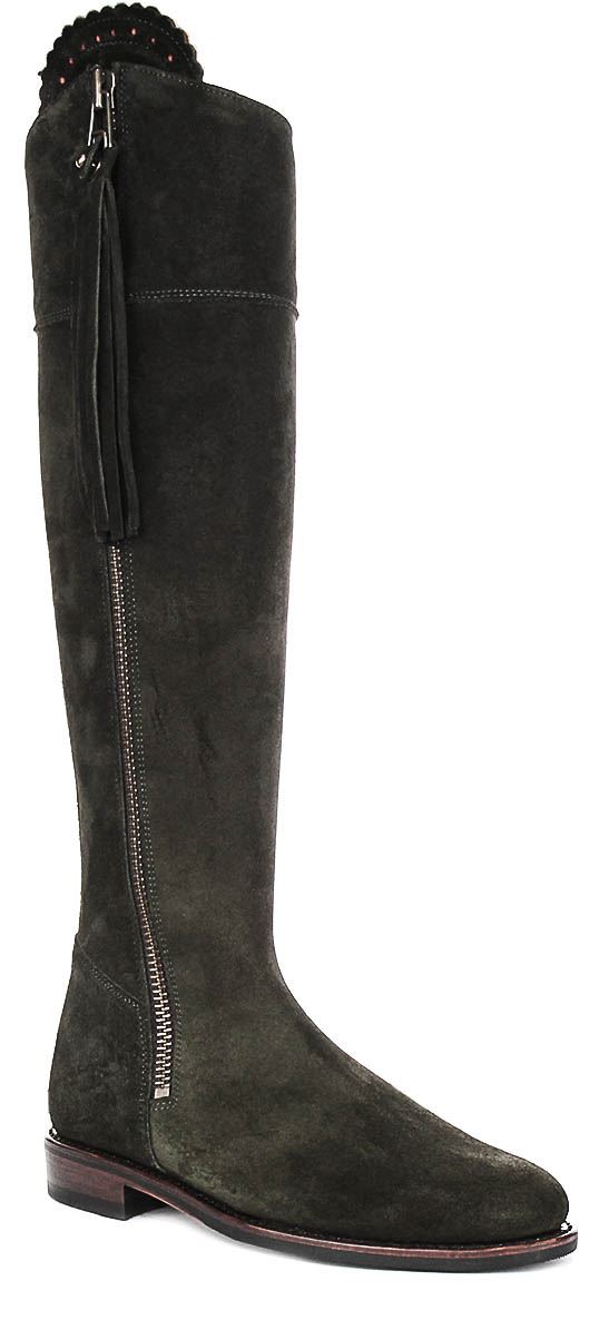 Justinreess England Valentina Sporty Tall Tassel Womens Boot Navy US 5 - 11 - Picture 26 of 37
