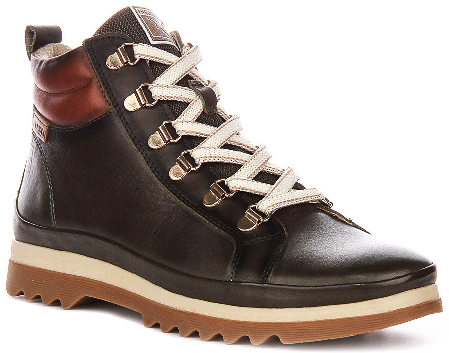 Pikolinos Vigo Anti Slip Comfort Leather Ankle Womens Boots In
