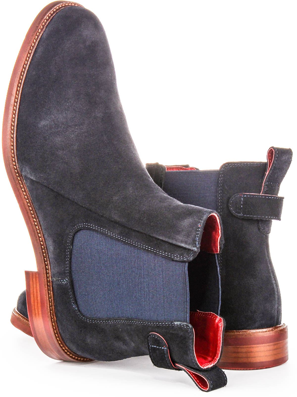 Justinreess England Luiz All Suede Pull Chelsea Mens Boots Black UK 6 - 13 - Picture 17 of 19