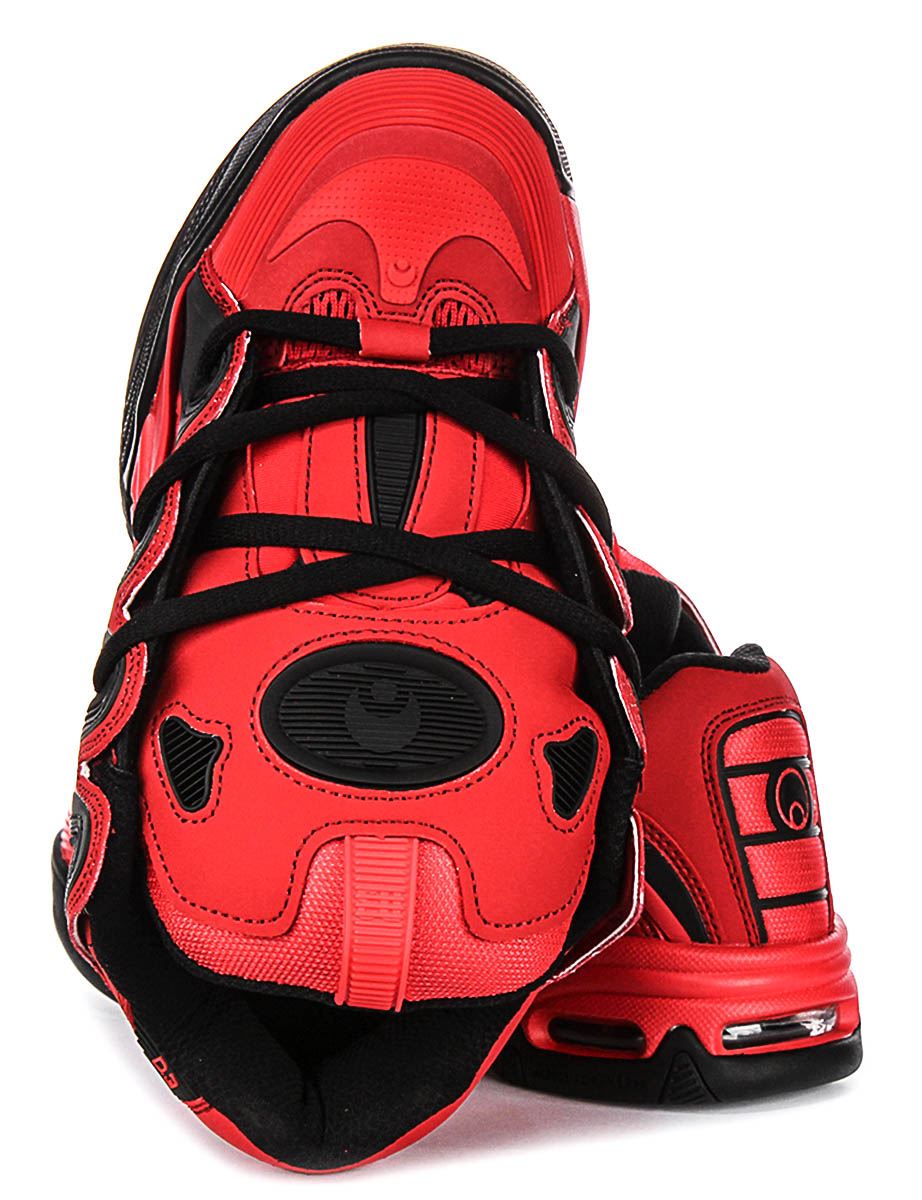Osiris D3 2001 Suela Gruesa Con Cordones Patín Mujer Entrenador en Rojo Negro Reino Unido 3-12 - Imagen 23 de 25