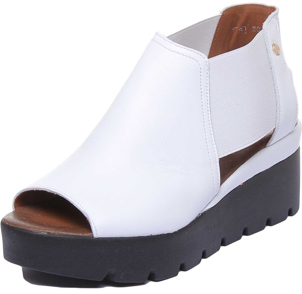 Justin Reece England S-LADIES Sommer Chelsea Damen Sandale IN Weiß UK 3 - 8 - Bild 12 von 12