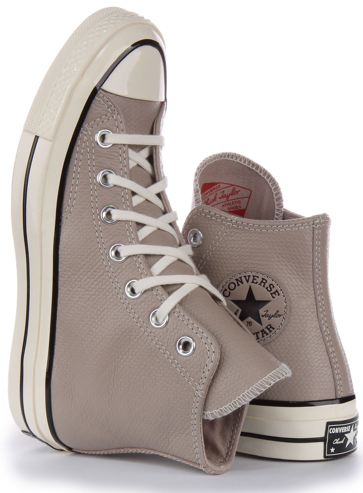Converse A04579C Spannfutter 70er Jahre hoch in grauem Leder Turnschuhe Größe UK 4 - 11 - Bild 10 von 12