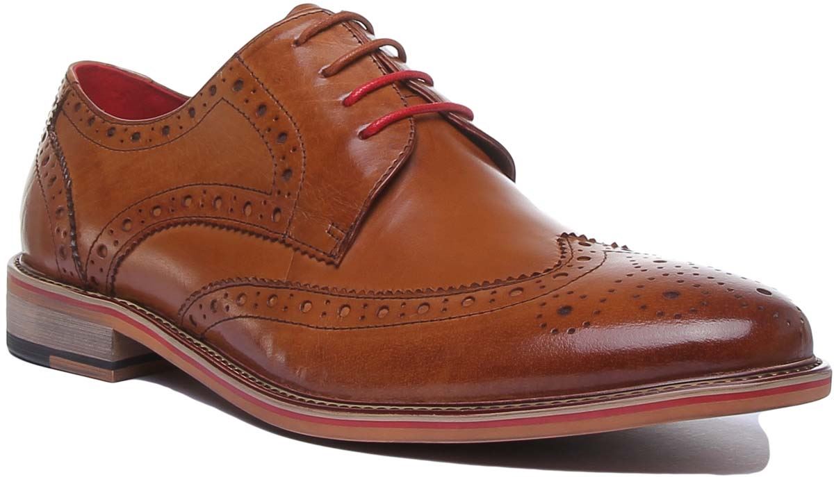 Justin Reece England Dover Wooden Derby Mens Formal Shoes In Black UK 6 - 14 - Picture 8 of 31