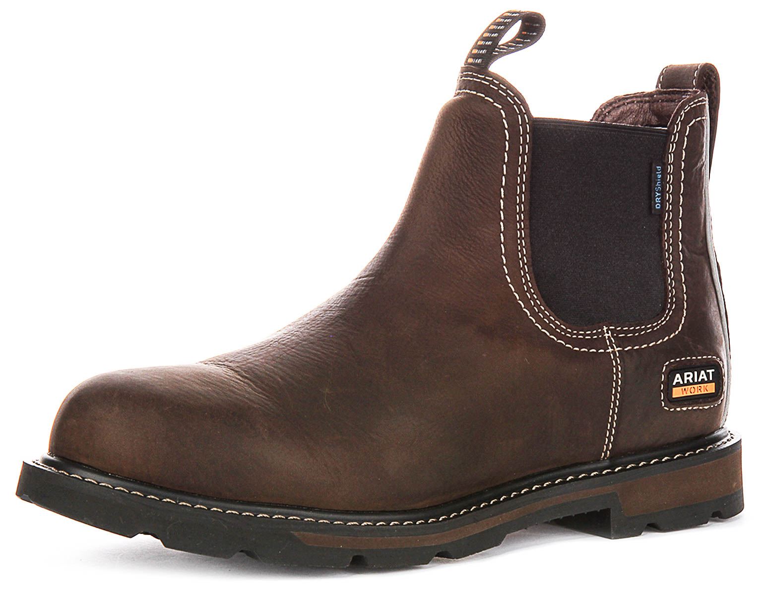 Ariat Groundbreaker Chelsea Soft Toe Work Mens Slip On Boot Dark Brown UK 7 - 12